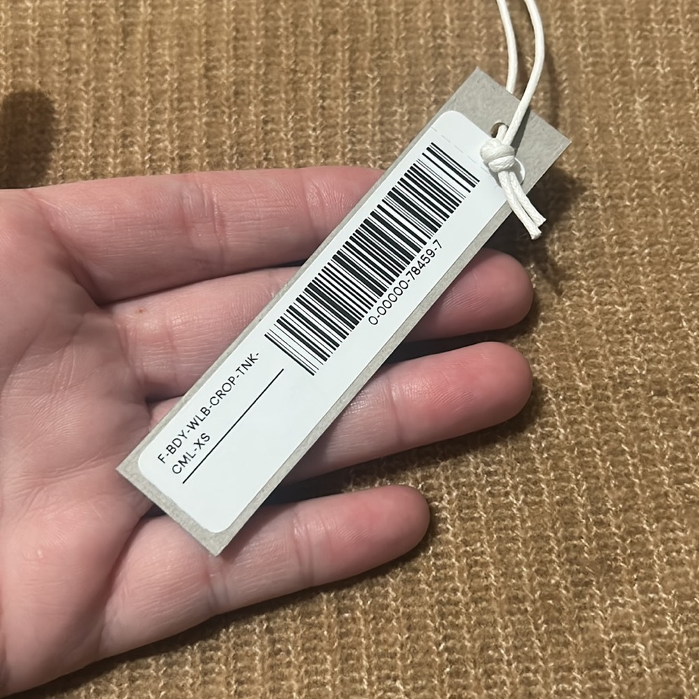 NWT Everlane The Cozy Stretch Tank Crop Camel XS - Picture 4 of 9